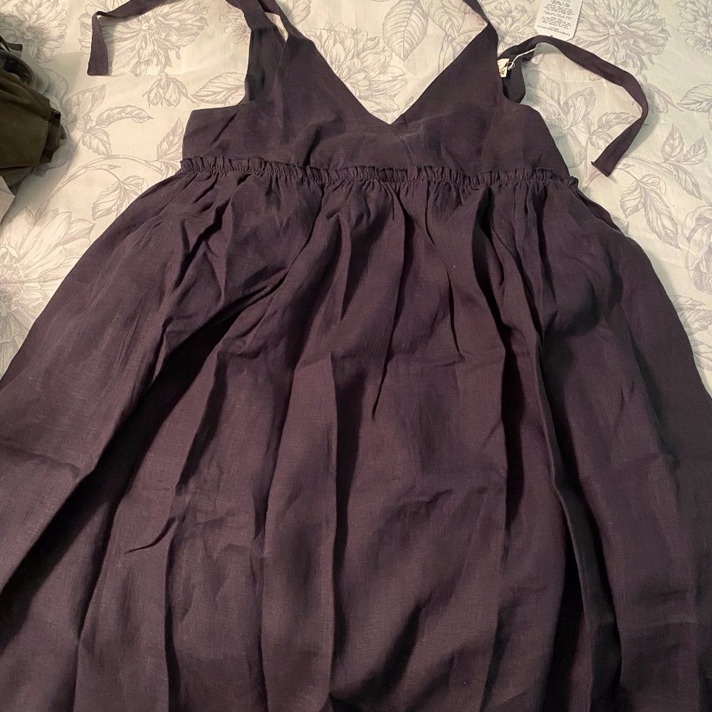 Tribe Alive™ Organic Linen Tie-Strap Gathered Mini